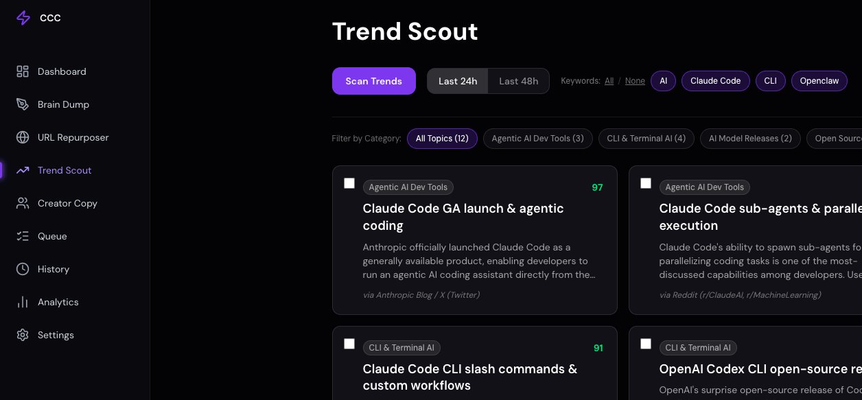 אפליקציית מחקר ויצירת תוכן